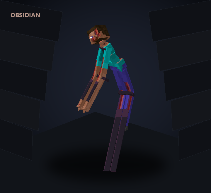 Piezas articuladas de obsidian